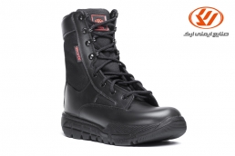 Guard Leather military boots with zipper